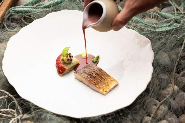 Plat · Restaurant étoilé Lac Léman, Rhône-Alpes · Séchex-Nous
